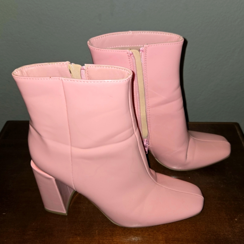 Pink Barbie ankle boots